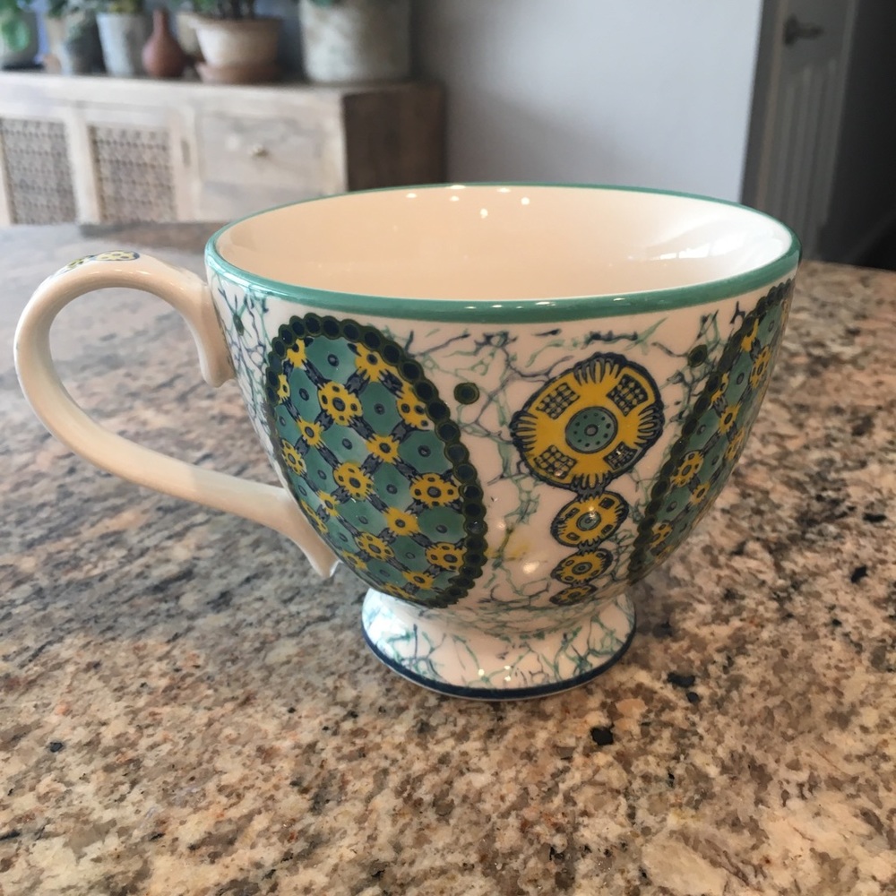 Anthropologie Large Coffee Mug -mid century modern